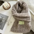 thumbnail image 2 of Red Cashmere Kintted Scarf for Women Winter Warm Neck Tie Small Skinny Scarves Lady Solid Long Korean Christmas Scarf For Women, 2 of 4