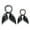 Black&Black, variant on INSPIRE CHIC 2Pcs Women Stripe Square Head Scarves Hair Wrap Neck Scarf Black&Black