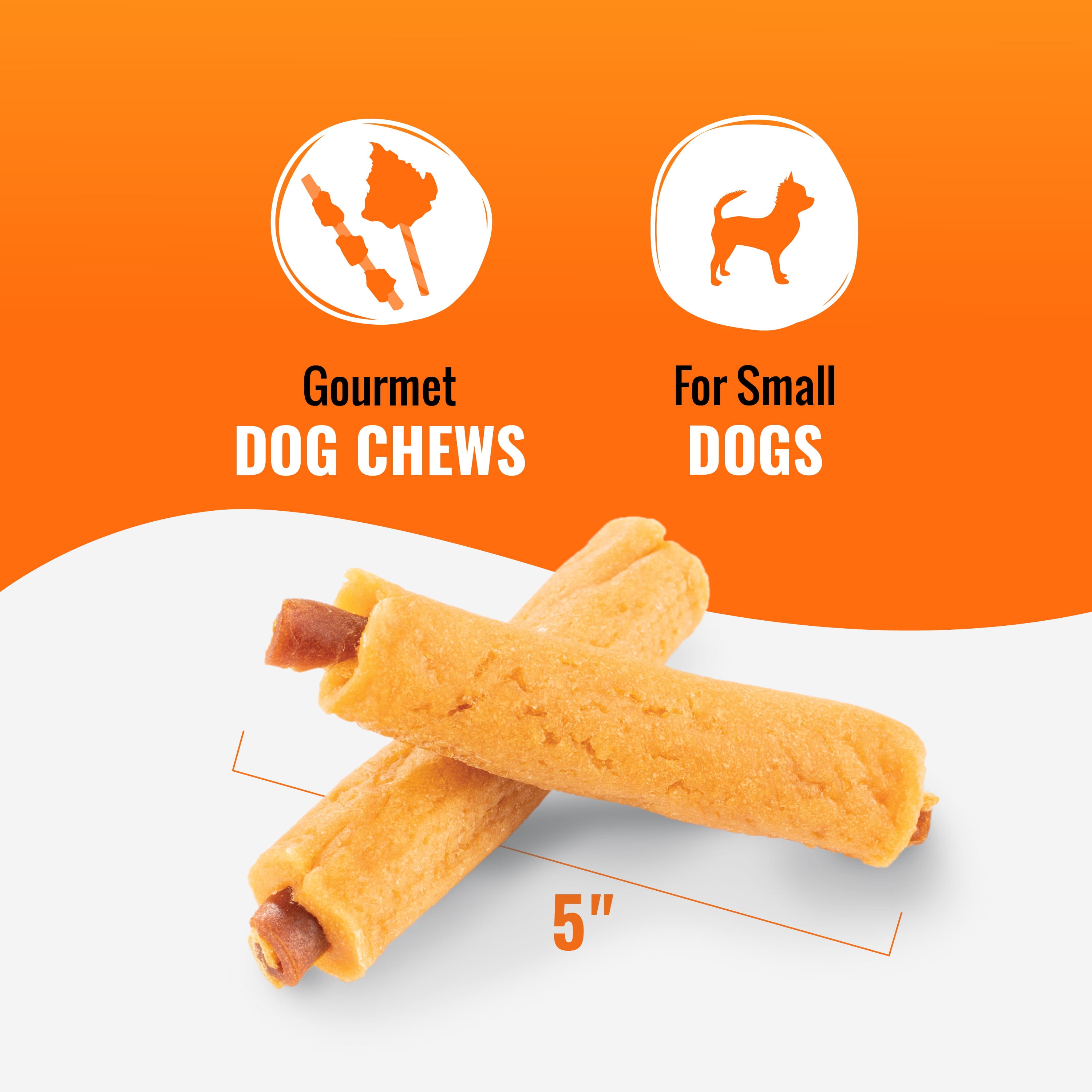 Good ‚Äòn‚Äô Fun Triple Flavor Mini Ribs with Peanut Butter, Rawhide Chews for Small Dogs, 14 Count