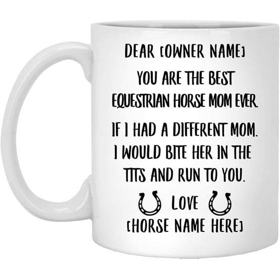 Funny Equestrian Horse Mug For Women Horses Mom Mothers Day Mug For Her Christmas 2022 Gifts Coffee Mug White 11 Oz