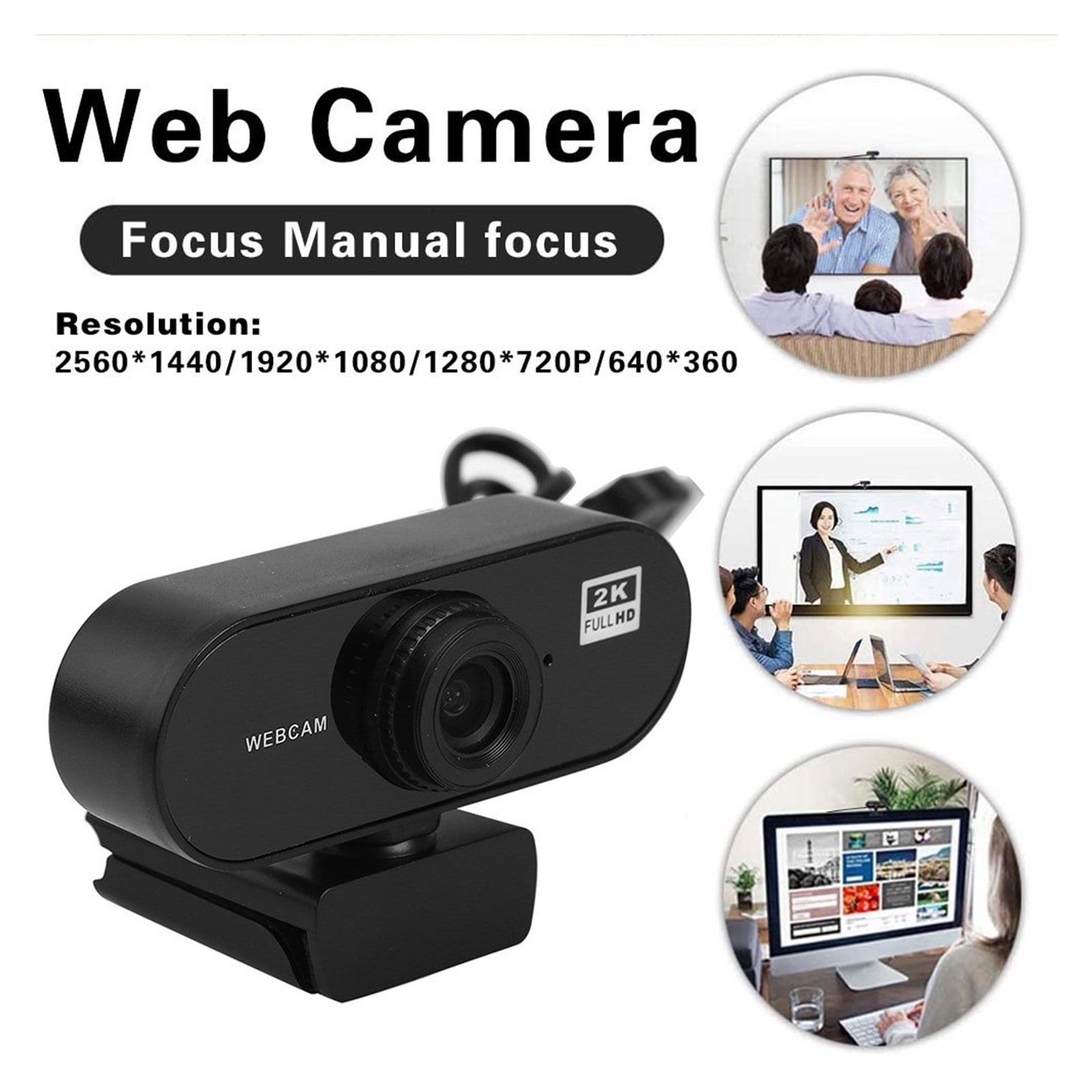 Webcam USB Webcam 1080P Mini Camera 2K Full HD Webcam With Microphone Autofocus Web Camera For PC Computer Laptop Online Camera ,HD Video