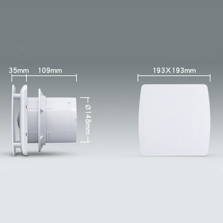 

4\ \ 6\ \ Extractor Fan with Humidistat And Timer Bathroom Wall Silent