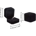 thumbnail image 2 of Paquete de 10 cajas de anillo de terciopelo caja de pendientes caja de colgante de joyería de terciopelo negro para propuesta de ceremonia de boda, recuerdo del Día de San Valentín, 2 of 5