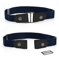 thumbnail image 2 of IQOGKRN Women's Invisible Elastic Waist Belt Adjustable Buckle-Free Stretch Sash for Jeans Dresses Pants Dark Blue One Size, 2 of 2