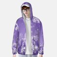 thumbnail image 2 of Balery Snowflakes Sudadera ligera de manga larga con capucha y protección solar UPF 50+ para hombre y mujer, ideal para pesca y running-3X-Large, 2 of 7