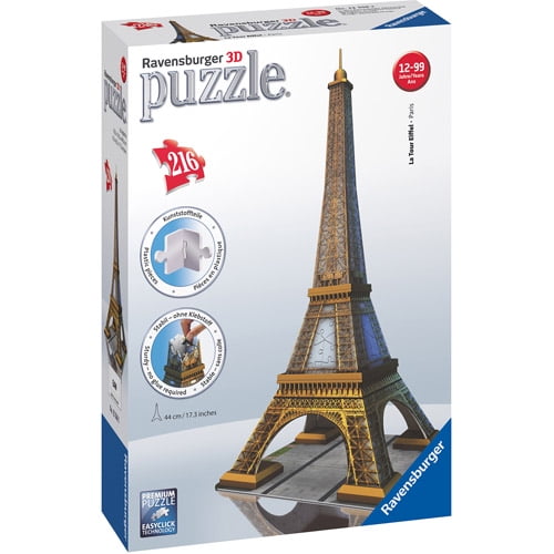 - 3D Puzzle - Eiffel Tower Paris - 216 Piece Jigsaw Puzzle - Walmart.com