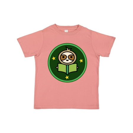 

Inktastic Reading Gift Book Sloth Gift Toddler Boy or Toddler Girl T-Shirt
