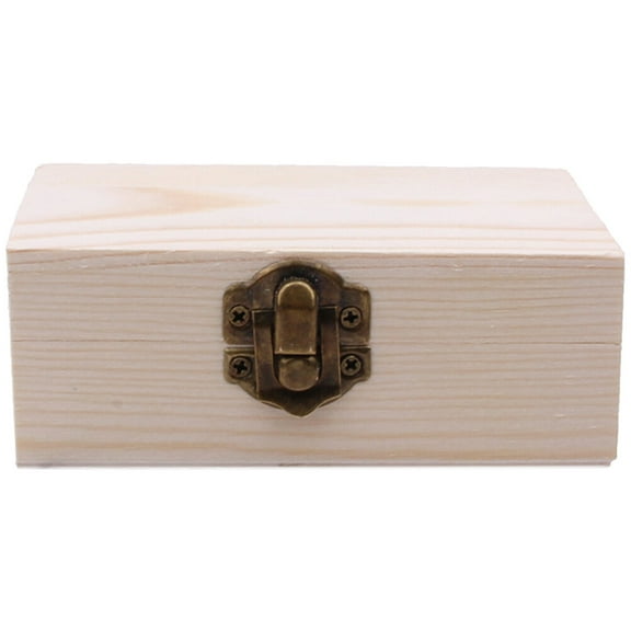 ITSELFER Wood Box With Lid Wedding Day Memory Box Blank Jewelry Box Trinket Storage Box