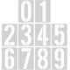 thumbnail image 1 of 20cm (8) Large Number Stencils, 0 to 9 Number Template Plastic Reusable Curb fg2025031702342, 1 of 5