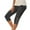 Black, variant on WCMZJ Womens Capri Leggings Floral Lace Trim Stitching Elastic High Waisted Stretch Solid Color Cropped Capris Pants