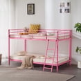 thumbnail image 6 of UBesGoo Low Bunk Bed, Junior Bed Frame, No Box Spring Needed, Pink, 6 of 9