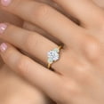 thumbnail image 4 of Gem Stone King 18K Yellow Gold Plated Silver White Moissanite and Simulated White Opal Engagement Ring for Women | 2.60 Cttw | Oval 9X7MM | Gemstone Birthstone | Size 5, 4 of 7