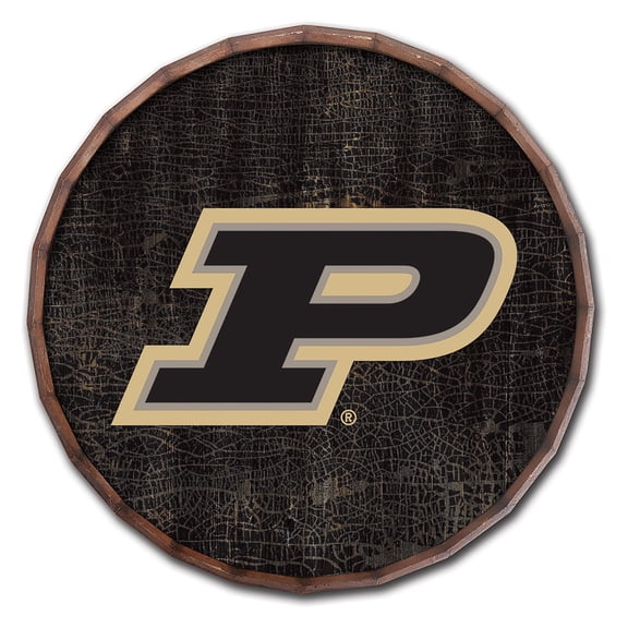 Purdue Boilermakers 24" Cracked Color Barrel Top Sign