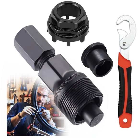 4-Piece Bike Crank Puller Tool Set w/ Adj Wrench, Crank Arm Remover for MTB & Road Bikes