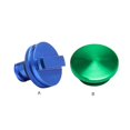 thumbnail image 3 of Tapa de combustible para coche, tapa magnética de aluminio, azul/verde, para camiones Ram1500 2500 3500, 3 of 5