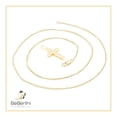 thumbnail image 5 of BEBERLINI Women Cross CZ Pendant Necklace Set 14K Gold Filled Box Chain Jewelry 18", 5 of 7
