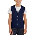 thumbnail image 6 of hotojiny Baby Boys Girls Lightweight Vest Kids Sleeveless Button down Jacket Unisex Infant Formal Waistcoat for 3-12 Years, 6 of 7