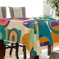 thumbnail image 5 of Yayeee Tablecloths 54" x 54" Rectangle Wrinkle Resistant Party Table Cover, Purple Geometric, 5 of 8