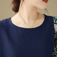 thumbnail image 3 of Generic Women's Plus Size Shirts Ethnic Style Retro Chinese Loose T-Shirt Summer Casual Round Neck Short Sleeve Tops, 3 of 6