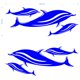 thumbnail image 3 of Calcomanías de vinilo shamjiam 2 piezas delfines kayak canoa Llavero flotante, 3 of 8