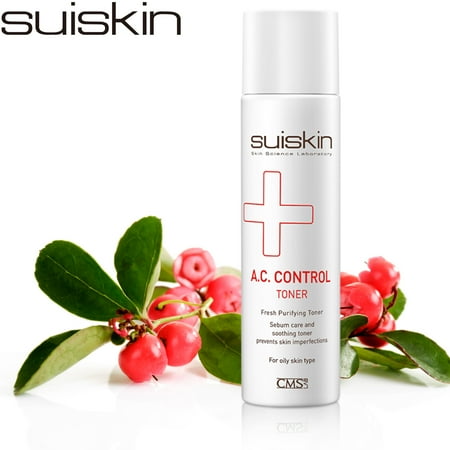 SUISKIN A.C. Contral Toner for Oily Skin - Facial Intense Moisturizer, Oil Control for Combination & Oily skin