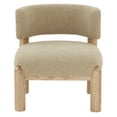 thumbnail image 4 of SAFAVIEH Couture Rosabryna Modern Faux Shearling Solid Accent Chair, Light Brown/Natural, 4 of 8