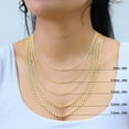 thumbnail image 6 of Nuragold 14K Real Yellow Gold Cuban Diamond Cut Pave Curb Link Chain Necklace 16"-26" (2.5mm-6.5mm) Italian Jewelry for Men & Women, 6 of 14