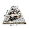 thumbnail image 3 of Christmas Train Polyester Quilted Table Runner, Winter Holiday Dining Table Decor, Festive Cabin Village Print Runner, Durable Wrinkle Resistant Fabric, Home Kitchen Decoration, 3 of 6