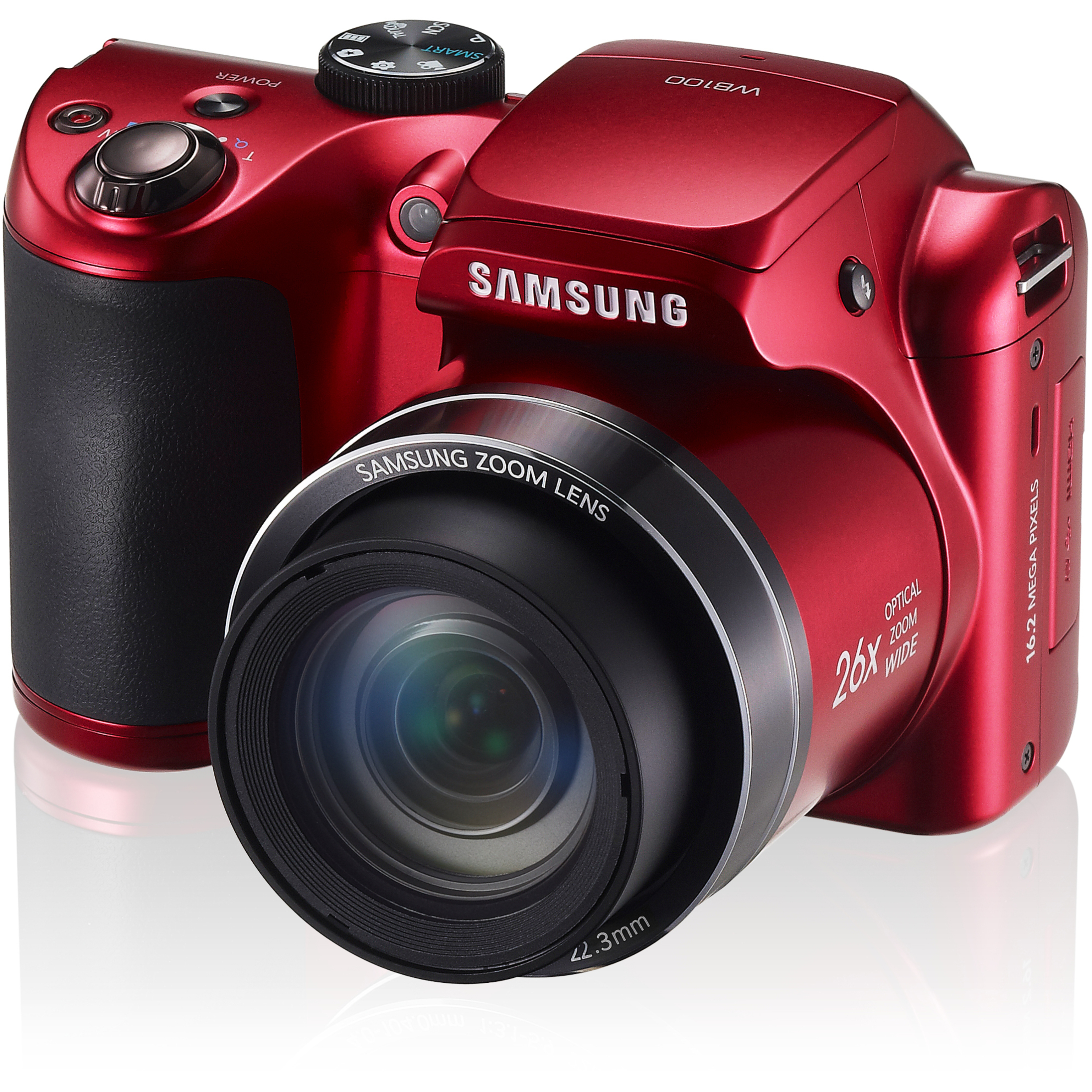 Samsung WB100 16.2 Megapixel Compact Camera, Red - image 2 of 6