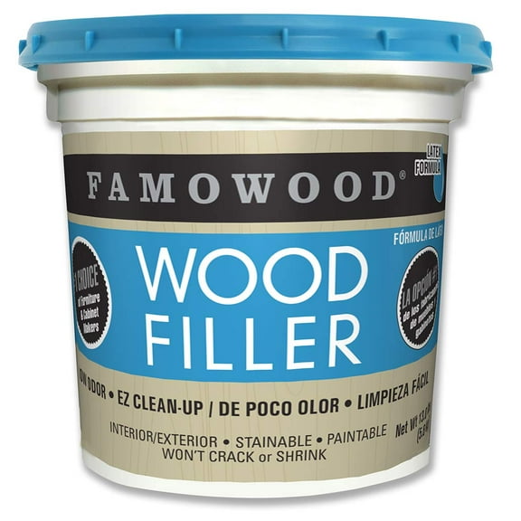 Famowood 40002126 Latex Wood Filler Natural, Gallon, Net Wt 13.0 lbs