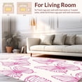 thumbnail image 2 of ODIKA 10' Machine Washable Non-Slip Area Rug, Insect Print Delicate Design High Traffic Rug, Pink, 237641, 2 of 7