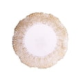 thumbnail image 2 of 6 Clear 12" Round Plastic Charger Plates Gold Reef Rim Design Party Events Decorations Supplies, 2 of 5