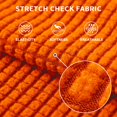 thumbnail image 4 of Housse de Sofa Extensible et Douce pour Sofa Universel dans le Salon (Orange, Très Grand), 4 of 6