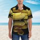 thumbnail image 2 of Balery Yellow White-Lipped Pit Viper Camisas hawaianas de manga corta para hombre, camisas playeras de corte holgado, camisas de vacaciones con botones,3X-Large, 2 of 7