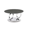 thumbnail image 2 of Casabianca Home Satellite round extendable swivel coffee table in gray marbled porcelain.-Color:Gray,Material:PORCELAIN, 2 of 5