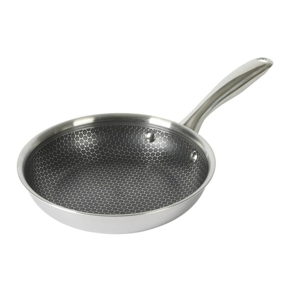 Oster Modessa 8 Inch Nonstick Triply Stainless Steel Frying Pan in Silver