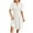 White, variant on Diufon Dresses for Women Summer V Neck Short Sleeve Dress Solid Color Waisted Midi Dress