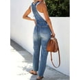 thumbnail image 5 of KelaJuan Women Denim Rompers Overalls, Adjustable Bib Jeans Pants Jumpsuits with Pockets Streetwear, 5 of 6