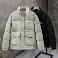 thumbnail image 2 of Chaqueta de plumón de piel sintética para hombre, nueva chaqueta corta de marca de moda de alta gama de invierno, 2 of 5