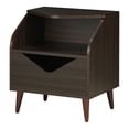 thumbnail image 7 of Furniture of America Barr 1-Drawer and 1-Shelf Wood Teen Nightstand with Angled Legs, Wenge, 7 of 7