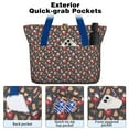thumbnail image 2 of Tote Bag for Women - Dark Christmas Drink and Cookie Pattern Shoulder Bag - Large Utility Work Duffle Bag with Zipper Handbag for Travel, Work, Sprots, 2 of 5