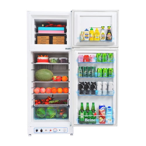 Smad 9.3 Cu ft Propane Refrigerator with Freezer 110V Fridge Garage RV Food Truck Offgrid