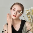 thumbnail image 5 of Dangle Pearl Flower Open Statement Ring Sterling Silver Band for Women, 5 of 7