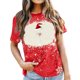 thumbnail image 4 of Fiudx Ofertas Relámpago Camiseta de Manga Corta con Cuello Redondo y Estampado Navideño a La Moda para Mujer, 4 of 4