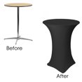 thumbnail image 3 of Your Chair Covers - 32 Inch Highboy Cocktail Round Stretch Spandex Table Cover Black, 3 of 3