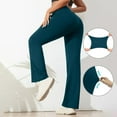 thumbnail image 6 of Ruimatai Flare Leggings for Women with Pockets, Womens Stretch High Waisted Mini Flare Yoga Pants Tummy Control and Wide Leg, 6 of 9