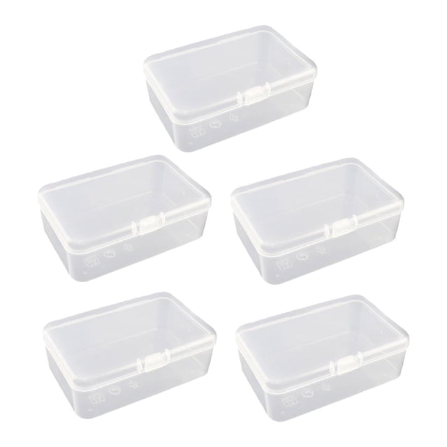 Soporte plástico duradero jinwen 5pcs caja de almacenamiento de perlas de arte de uñas