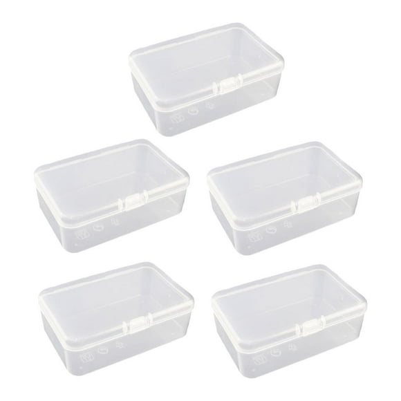 Soporte plástico duradero jinwen 5pcs caja de almacenamiento de perlas de arte de uñas