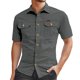 thumbnail image 1 of Playera Para Hombre, Camisetas De Cuello Alto Para Primavera Y Verano Para Hombre, Camisetas Casuales De Manga Larga De Color Sólido Con Ajuste Elástico Ajustado, 1 of 4