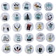 thumbnail image 1 of Botones De Números De Calendario De Navidad, Botones De Números De Calendario De Adviento 25 Piezas Para Bolsos, 1 of 8